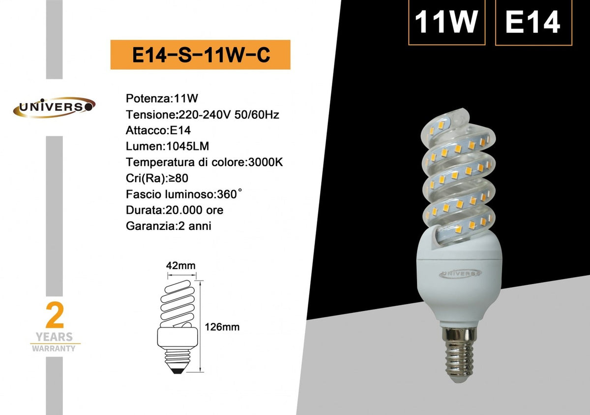Lampadina Universo – E14-S-11W-C