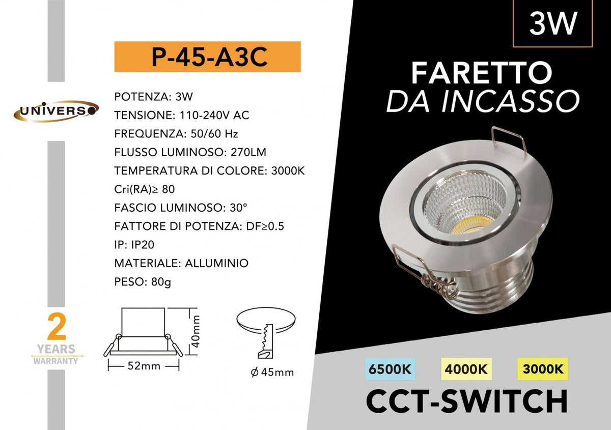 Faretto Universo – P-45-A3C