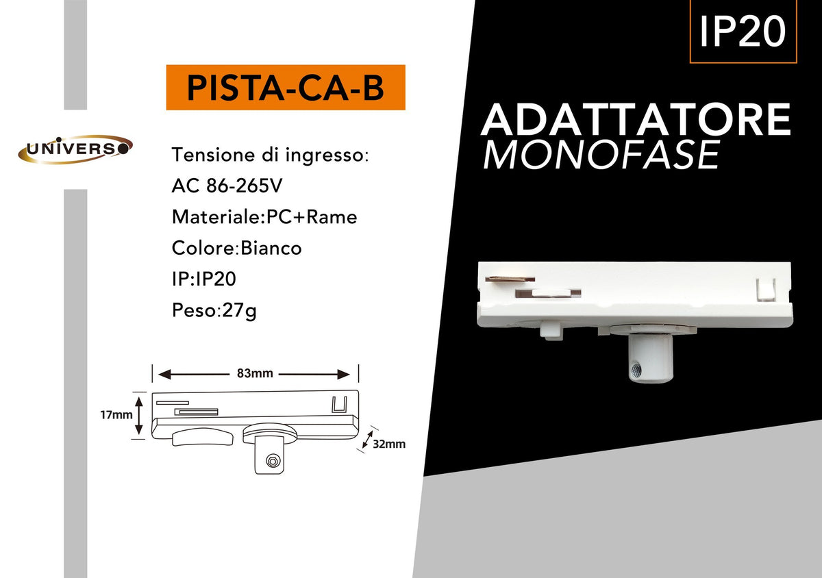 Connettore Binario Monofrase Universo – PISTA-CA-B
