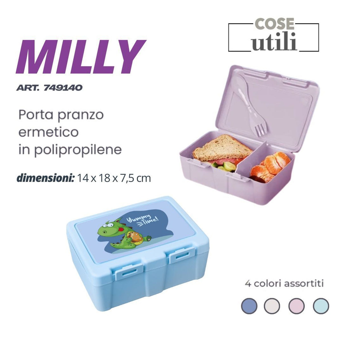 Posate e divisori col 15 × 15.5 × 9.5 cm