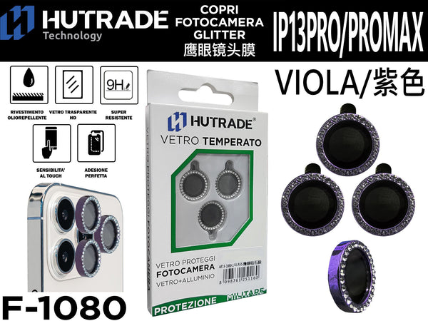 PELLICOLA DI VETRO PER FOTOCAMERA IP13 PRO/13 PRO MAX VIOLA