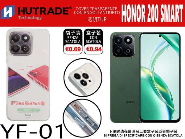 COVER TRASPARENTE HONOR 200 SMART – YF01 011913