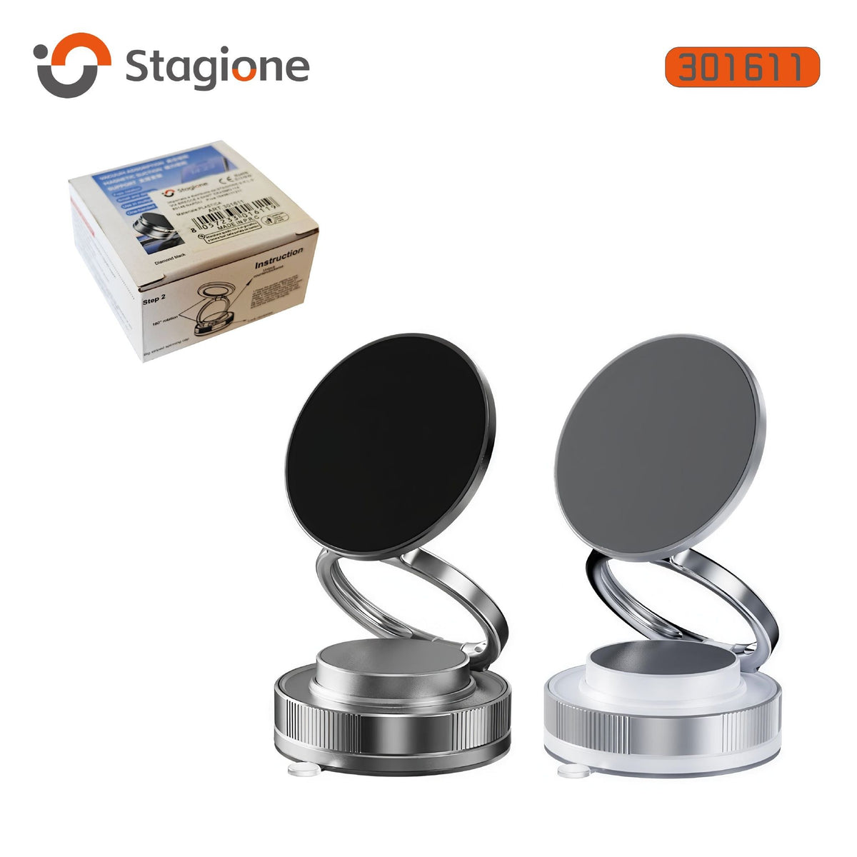 Supporto magnetico pieghevole con base a ghiera per telefono