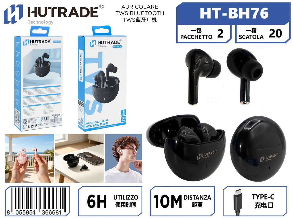 HT-BH76 AURICOLARE TWS BLUETOOTH