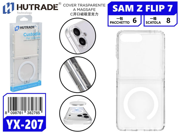 YX-207 COVER TRASPARENTE A MAGSAFE SAM ZFLIP 7
