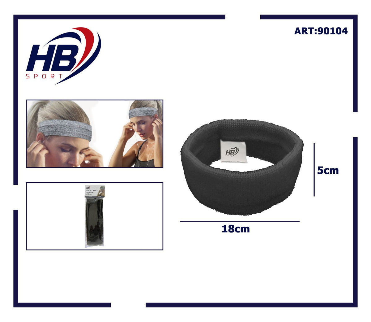 FASCIA CAPELLI PER SPORT