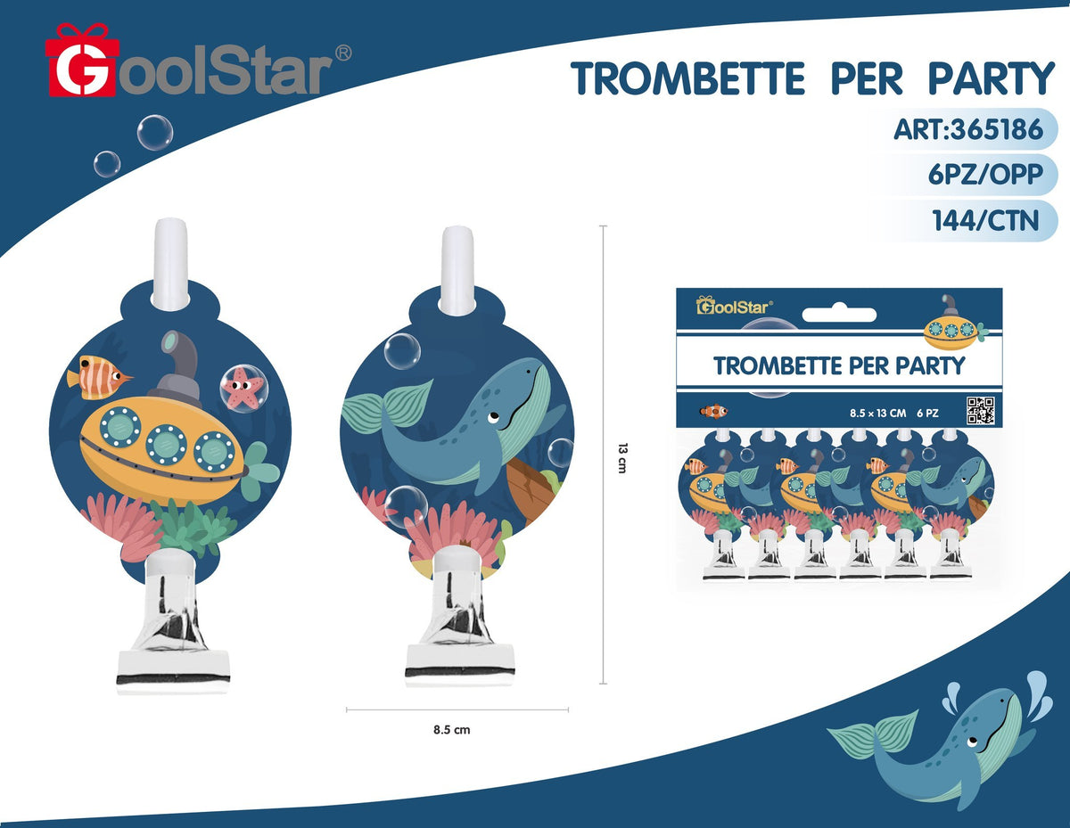 Trombetta di carta, tema marino