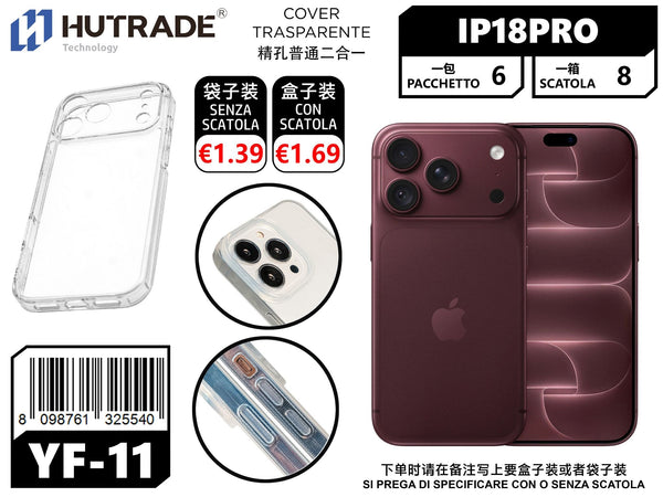 COVER TRASPARENTE IP18PRO – YF11 666054