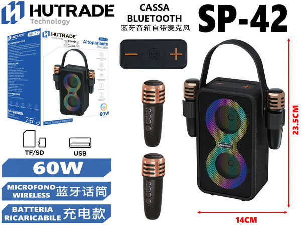 SP-42 CASSA BLUETOOTH CON MICROFONO /FM DA 10*2 60W