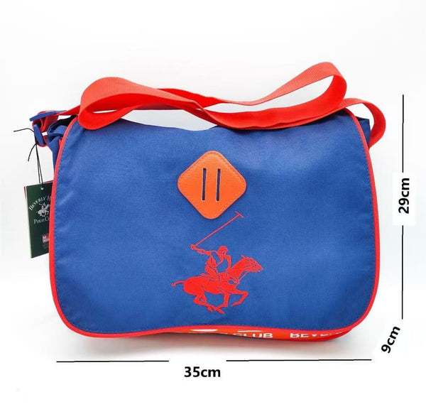 Beverly Hills Polo Club, borsa con patta blu e arancione