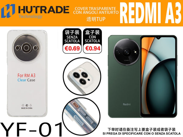 COVER TRASPARENTE REDMI A3 2024 – YF01 011865