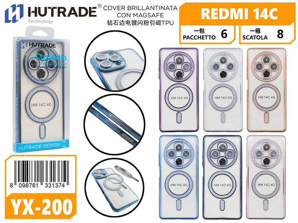 YX-200 COVER BRILLANTINATA CON MAGSAFE REDMI 14C