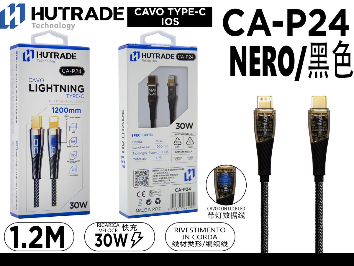 CA-P24 CAVO TYPE-C/LIGHTNING 1.2 METRO 30W
