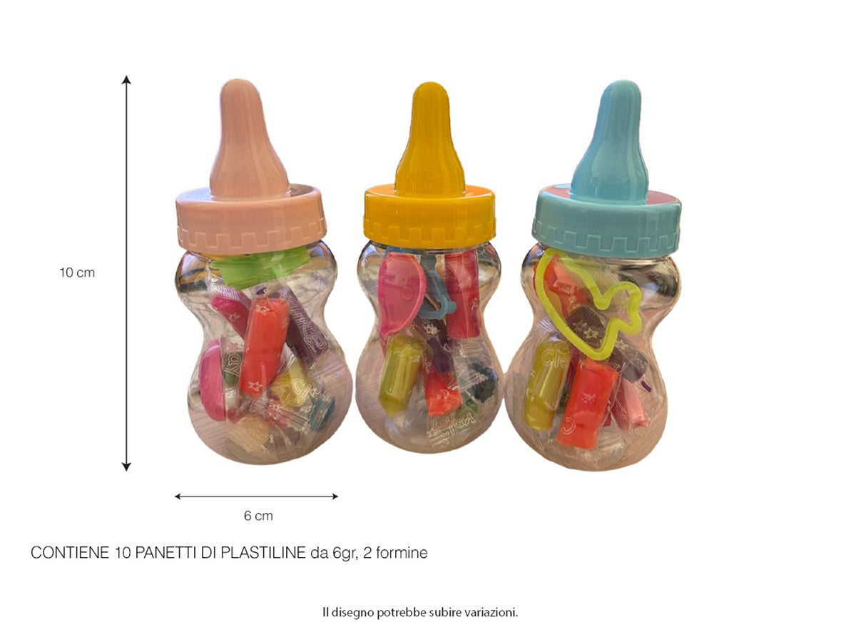 Set di plastilina in contenitore biberon