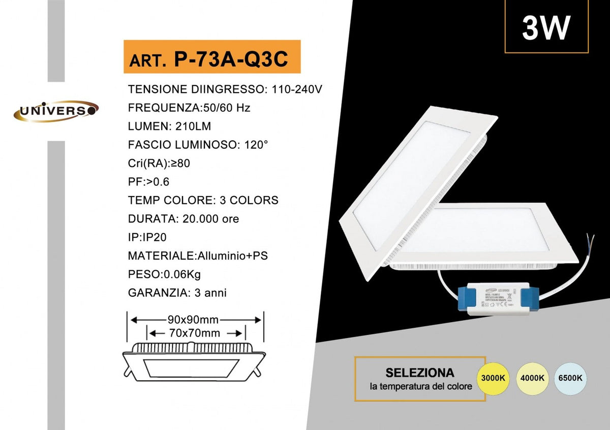 LED Panel Universo – P73A-Q3C