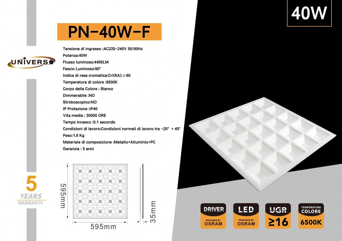 LED Panel Universo – PN-40W-F