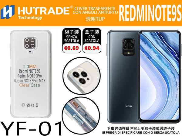 COVER TRASPARENTE REDMI NOTE 9S – YF01 011507