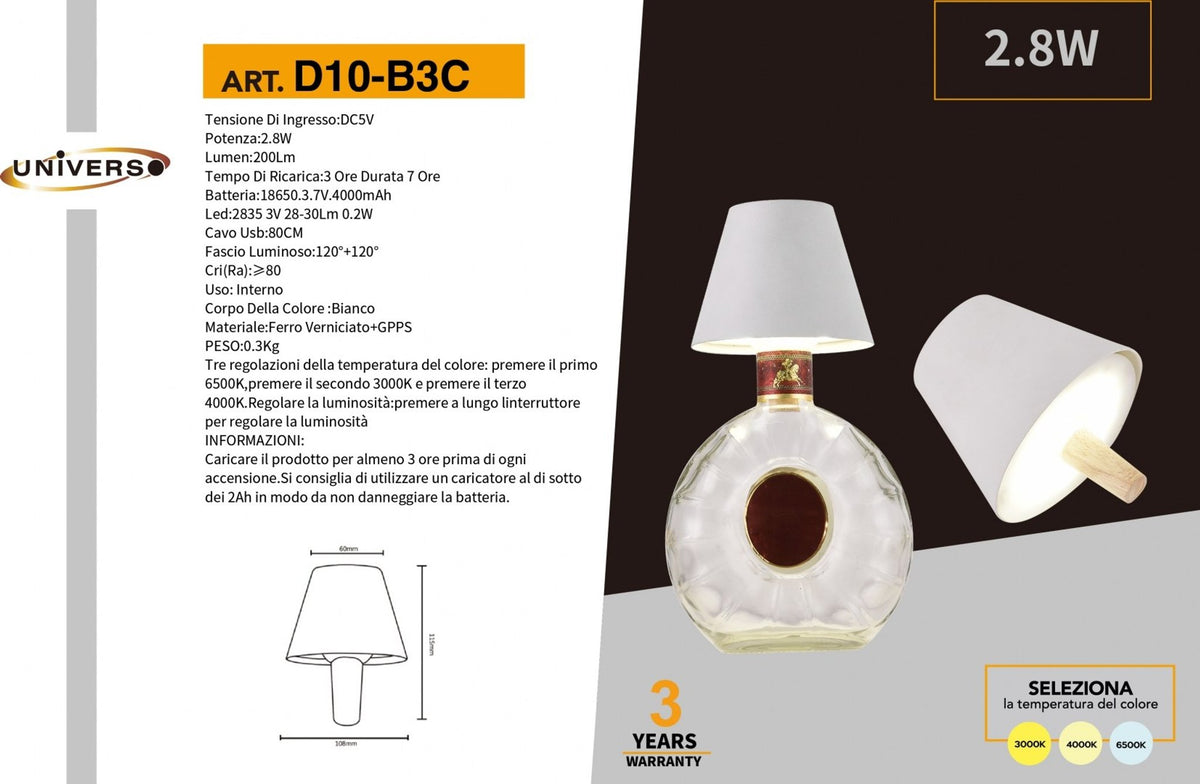 Lampada da tavolo – D10-B3C