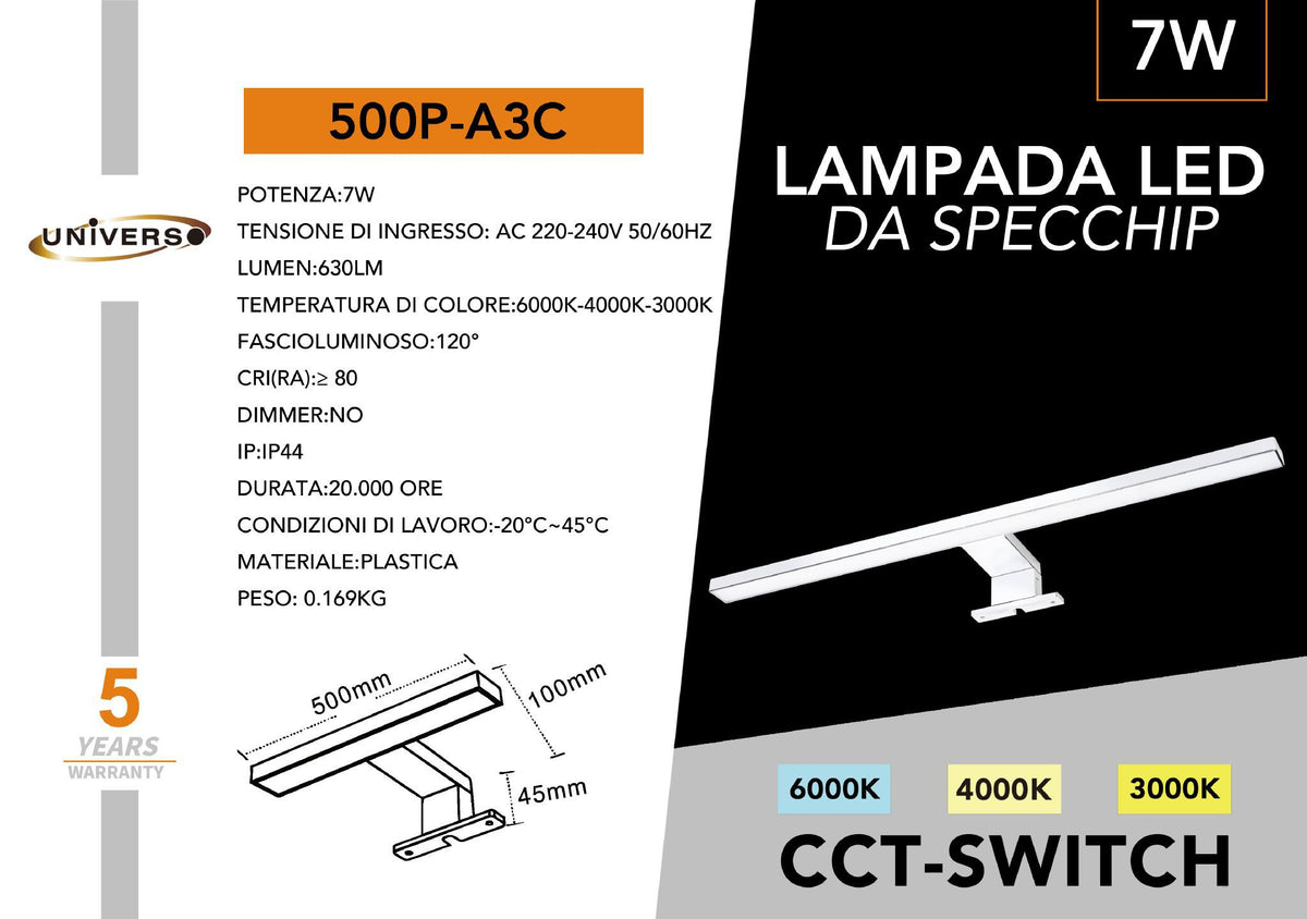 Lampada per specchio – 500P-A3C