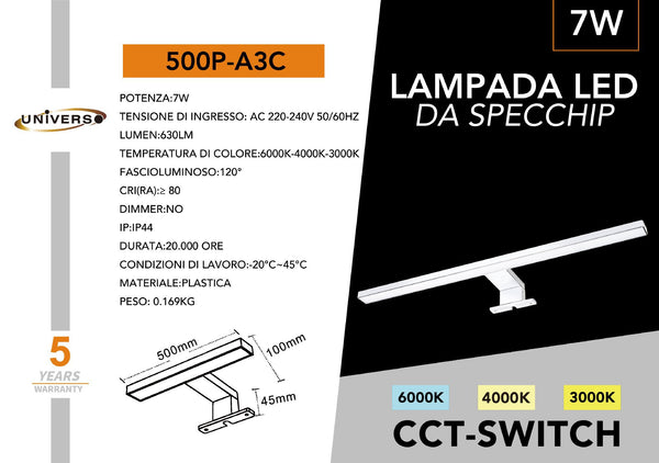 Lampada per specchio – 500P-A3C