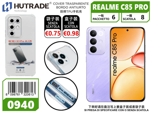 COVER TRASPARENTE BORDO ANTIURTO REALME C85 PRO 4G