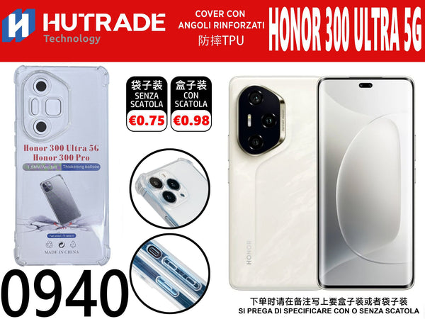 COVER TRASPARENTE BORDO ANTIURTO HONOR 300 ULTRA – 0940 014353