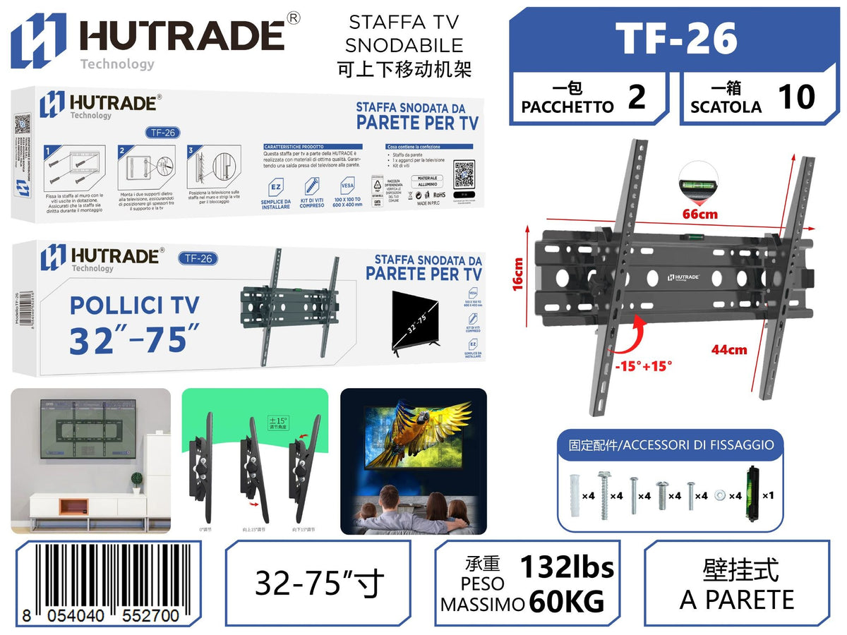 TF-26 STAFFA PER TV DA 32-75 POLLICI 60KG
