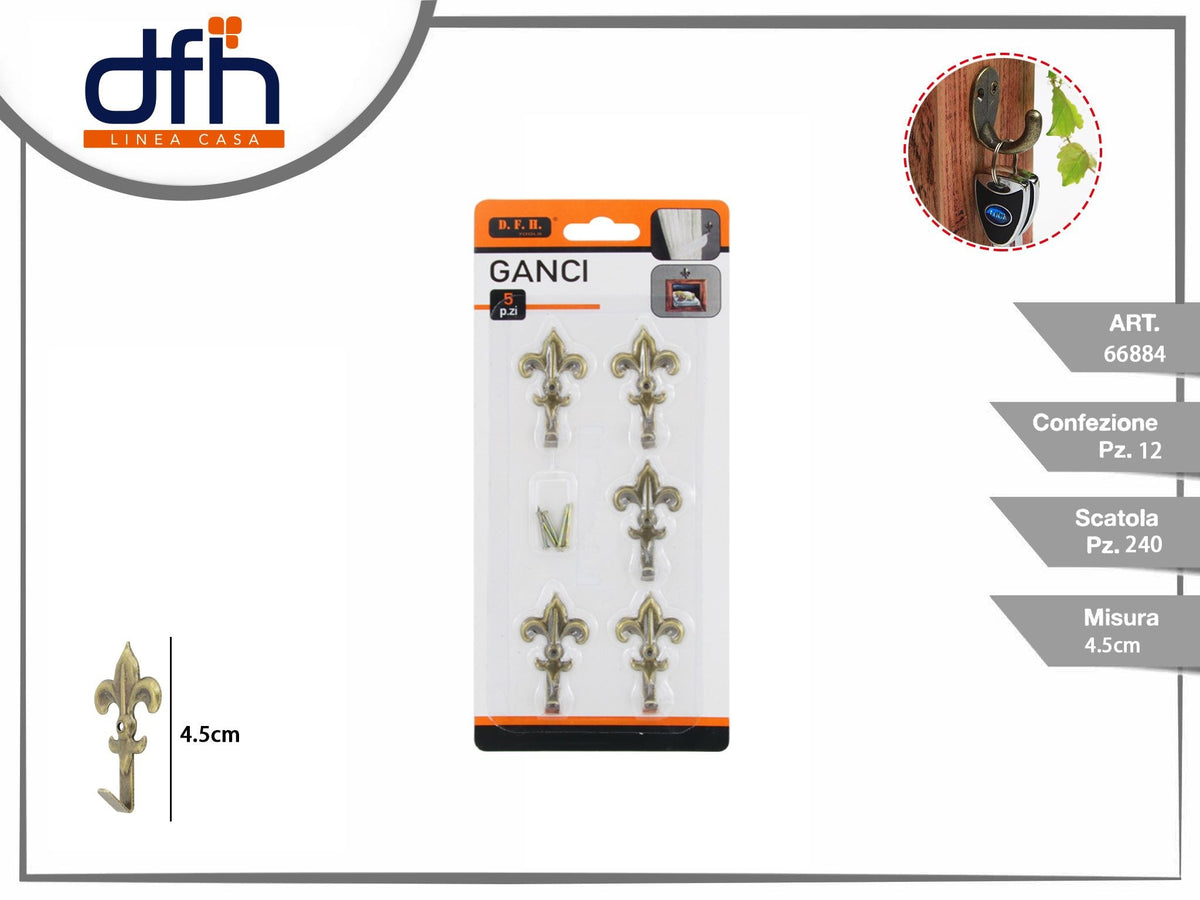 GANCI PER QUADRO 5 pz