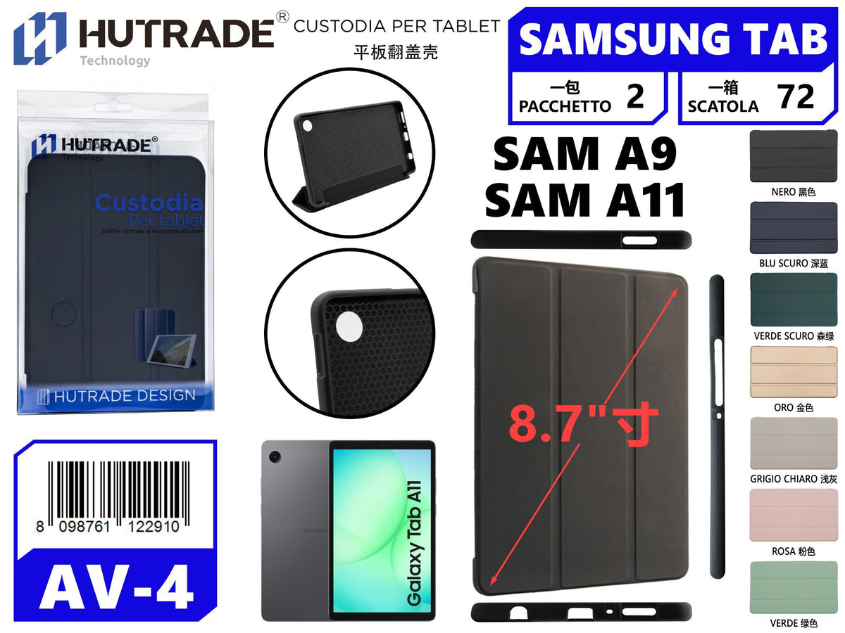 CUSTODIA PER TABLET SAM A9/A11 8.7 POLLICI
