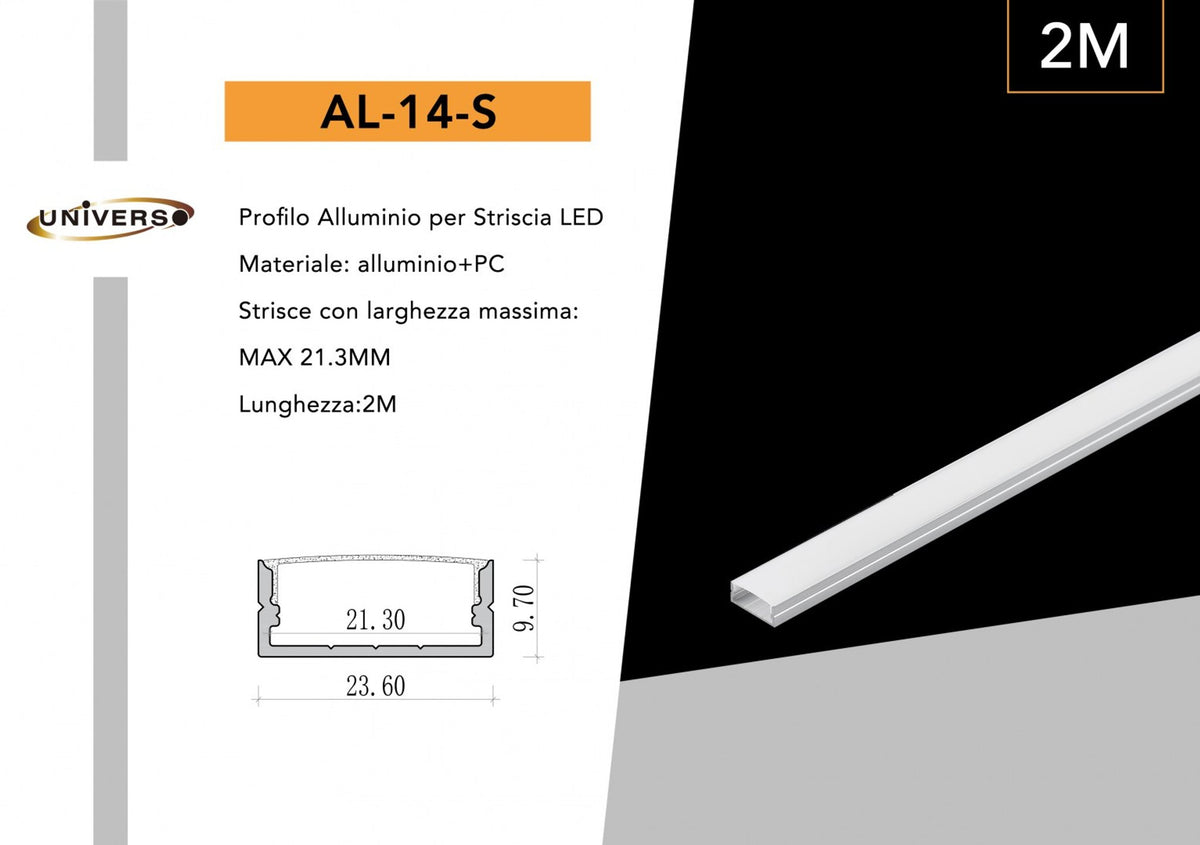 Profilo per strisce LED – AL-14-S
