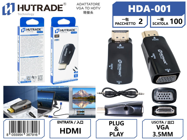 HDA-001 ADATTATORE VGA TO HDTV