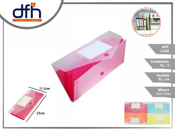 PORTA DOCUMENTI COLORI ASSORTITI 23 × 11.5 cm