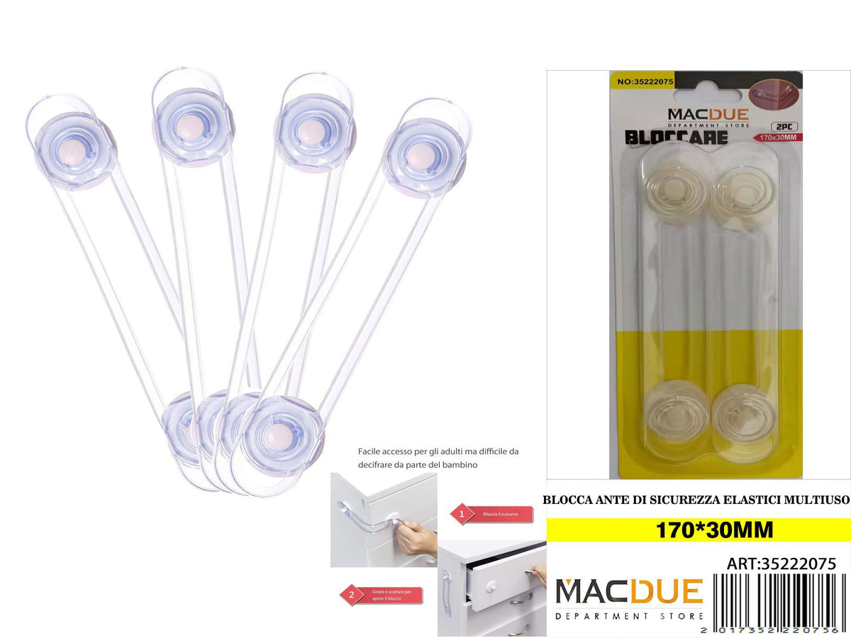 Blocca Ante di Sicurezza Elastici Multiuso