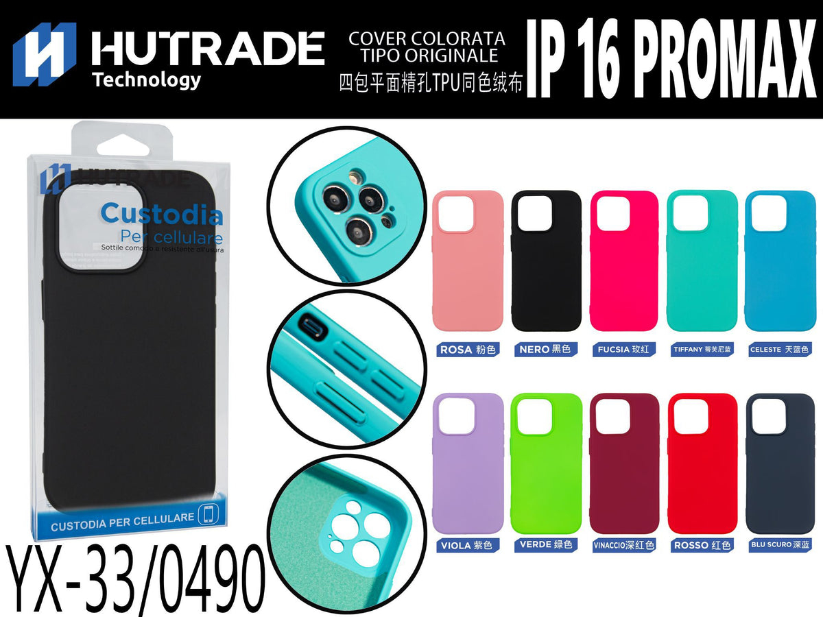 COVER COLORATA TIPO ORIGINALE IP16 PRO MAX