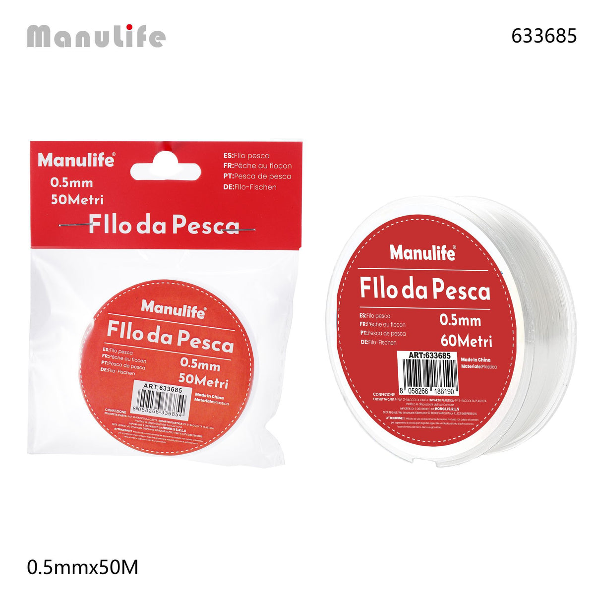 Filo da pesca 0,5 × 50 m · art. 633685