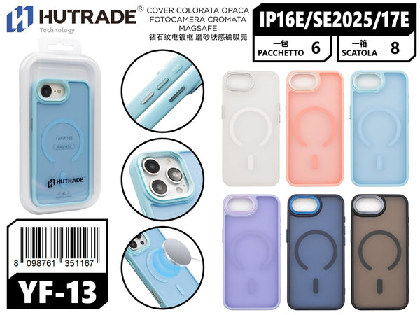 YF-13 COVER COLORATA OPACA FOTOCAMERA CROMATA MAGSAFE IP16E/SE 2025/IP17E