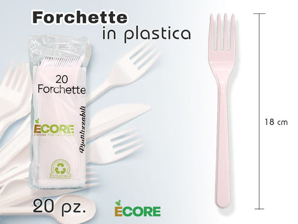 FORCHETTE PLASTICA RIUT.20 pz