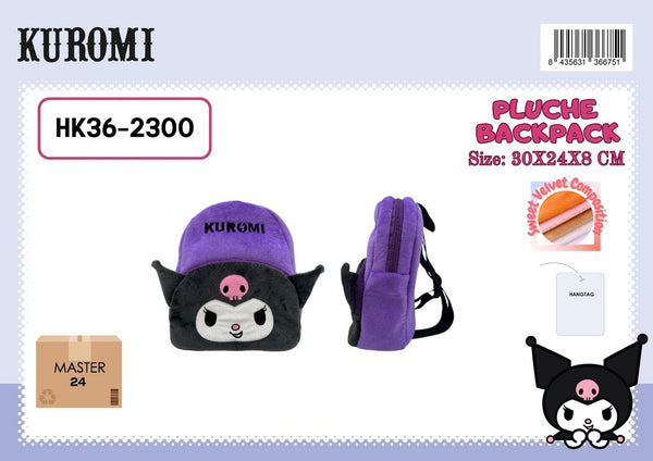 Kuromi, zaino in peluche 30 × 24 × 8 cm HK362300