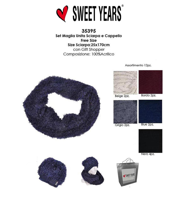 Sweet Years 35395, set cappello e sciarpa