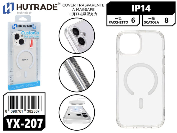 YX-207 COVER TRASPARENTE A MAGSAFE IP14