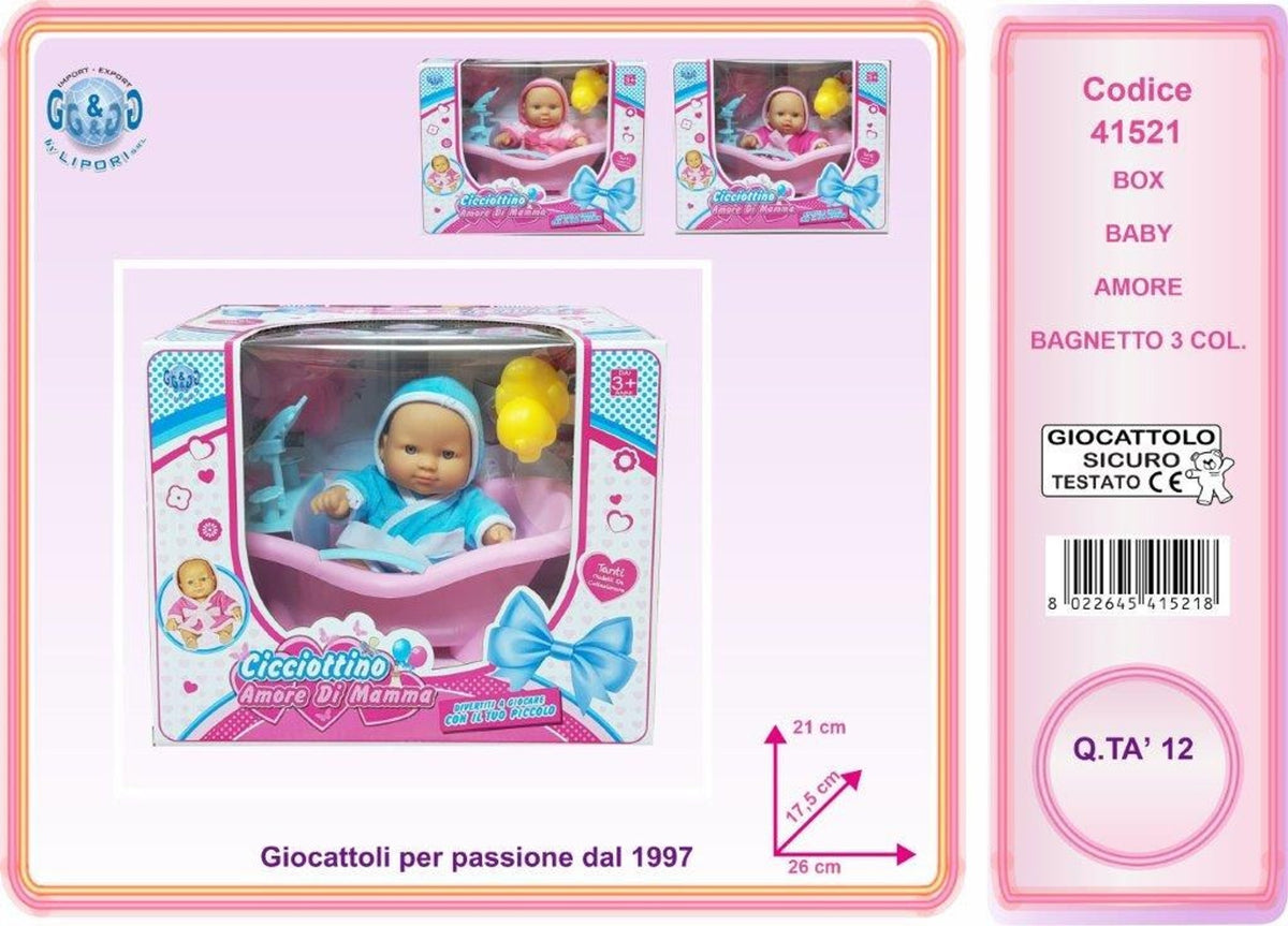 Baby Amore Bagnetto, bambolotto con vasca LIP41521
