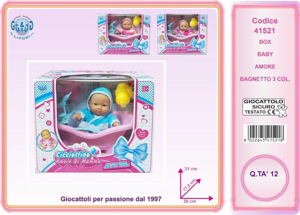 Baby Amore Bagnetto, bambolotto con vasca LIP41521