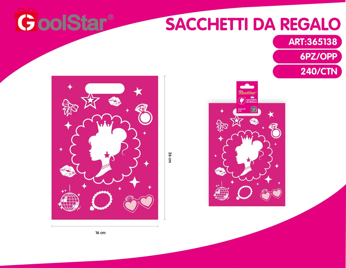 Sacchetto da regalo di carta principessa