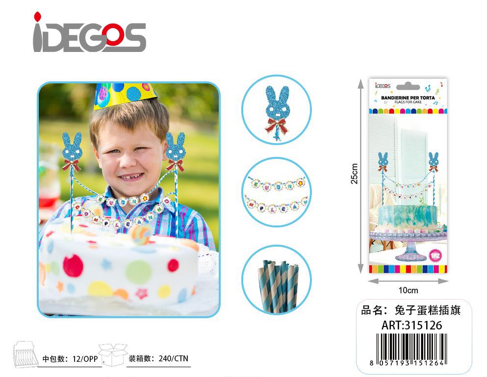 Stecchini decorativi per torte, 12 pezzi