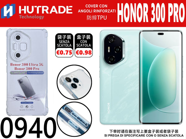 COVER TRASPARENTE BORDO ANTIURTO HONOR 300 PRO – 0940 014352