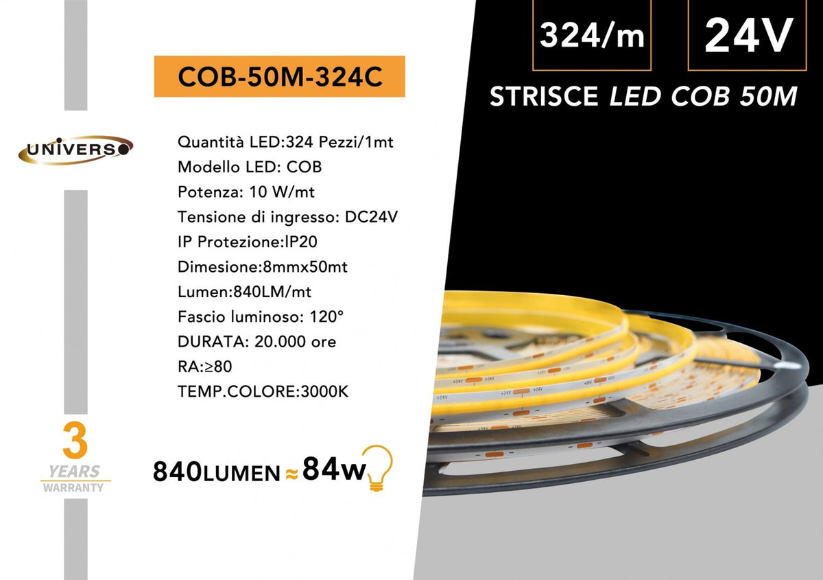 Striscia LED – COB-50M-324C