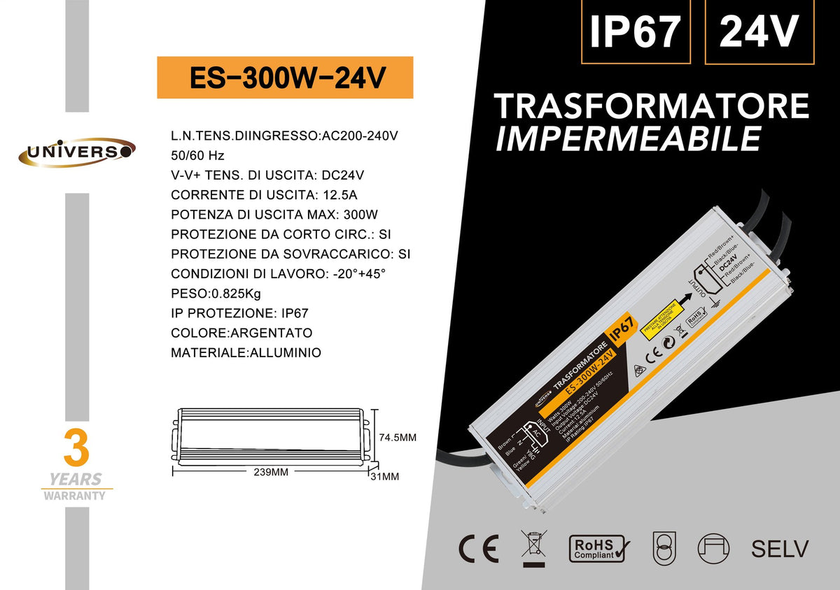 Alimentatore LED – ES-300W-24V