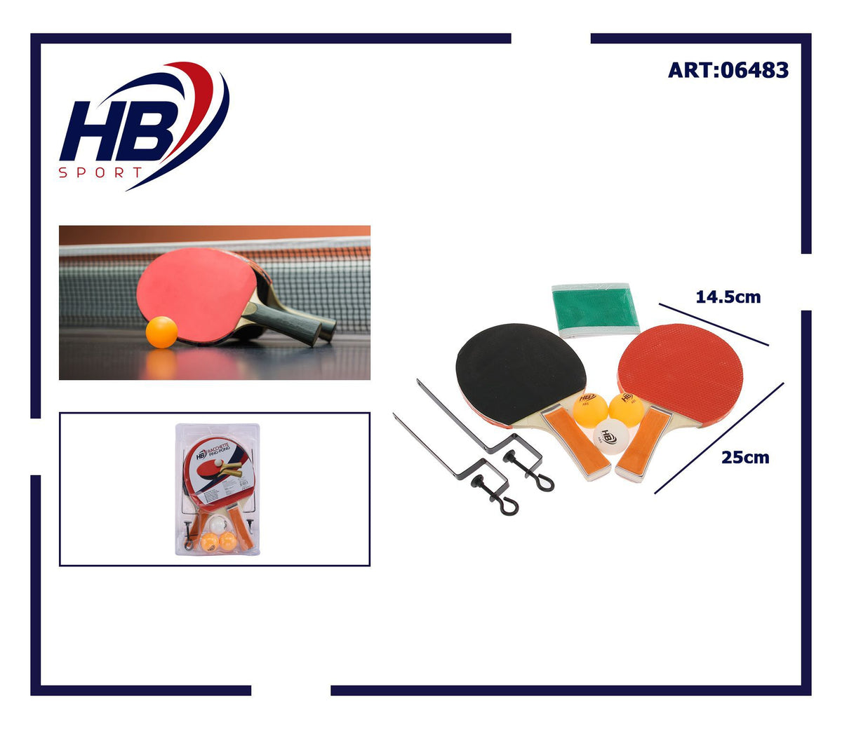 RACCHETTE PING-PONG 3 pz