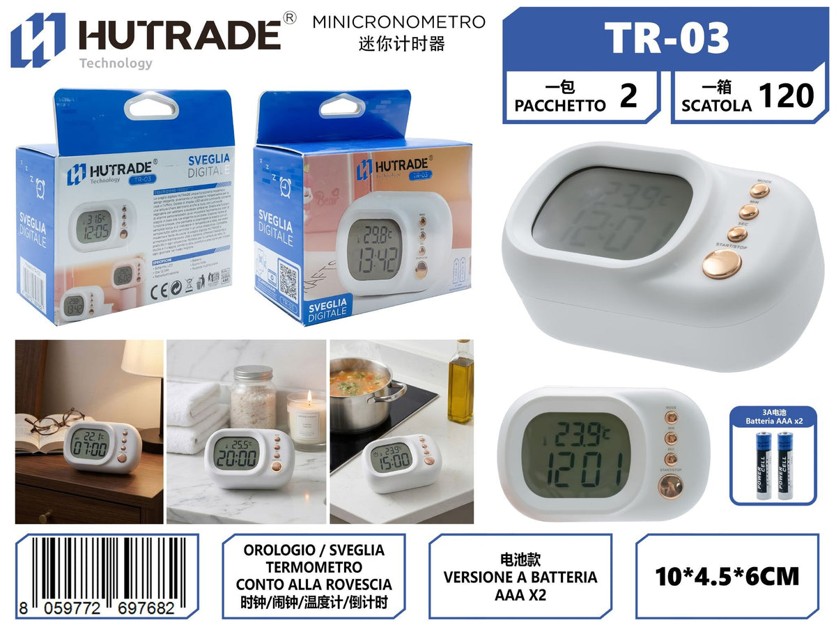 TR-03 MINICRONOMETRO BIANCO