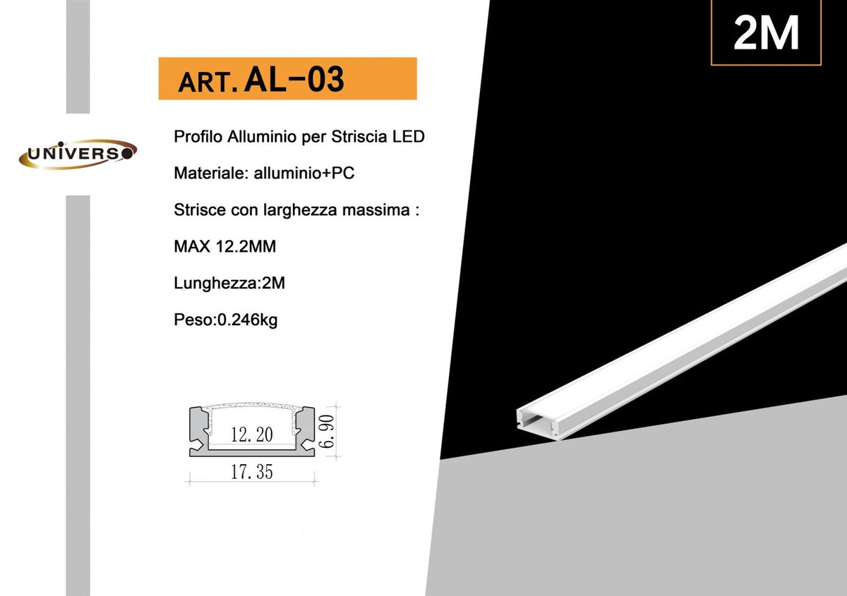 Profilo per strisce LED – AL-03